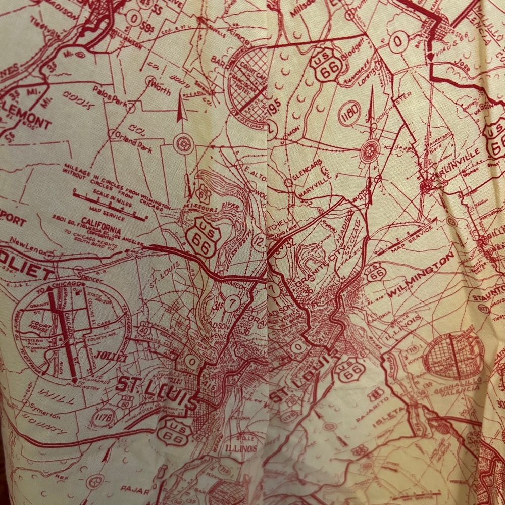 Handmade Map Print Skirt - Picture 2 of 2